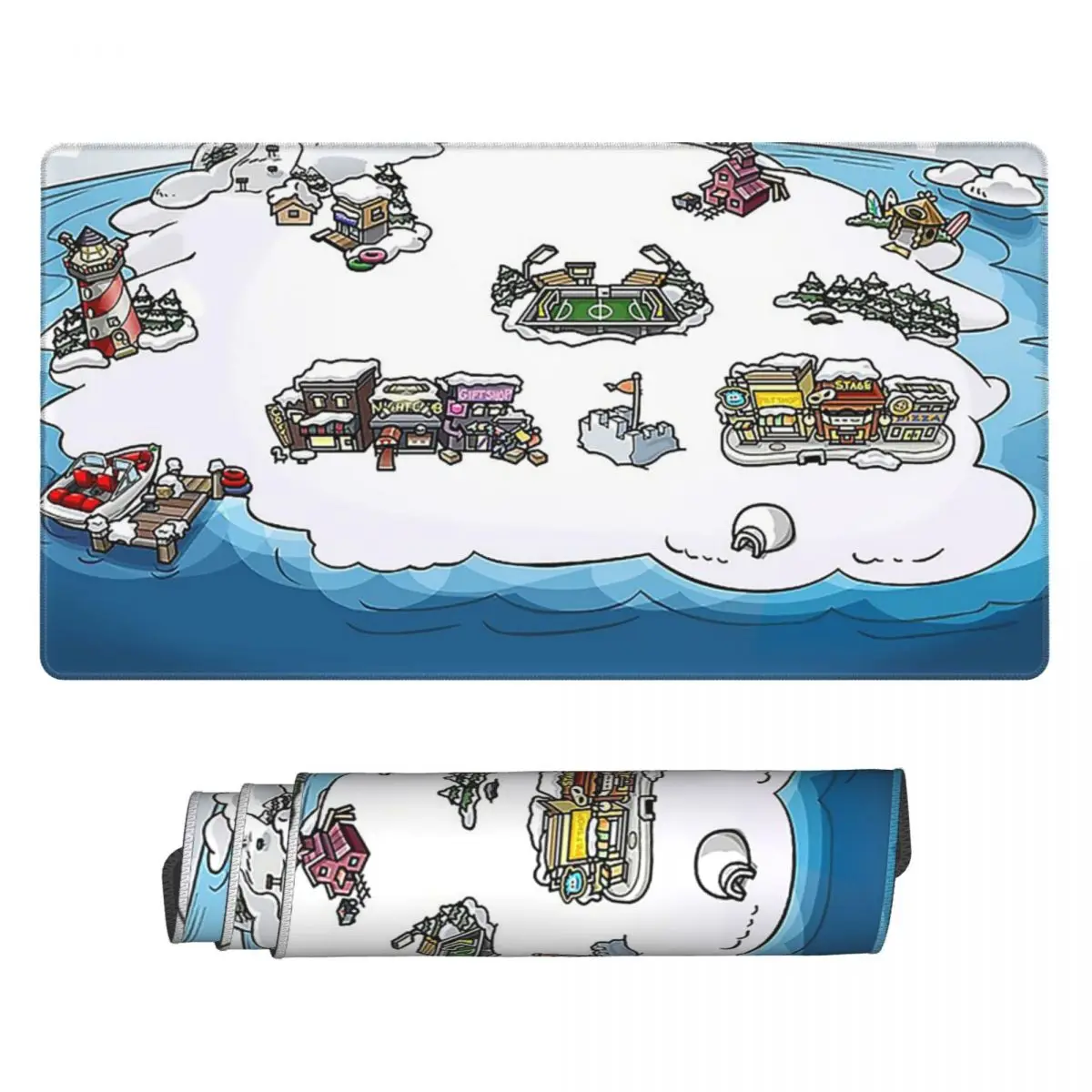 Pc Gaming Club - Büyük Mouse Pad Kulübü Penguen Haritası