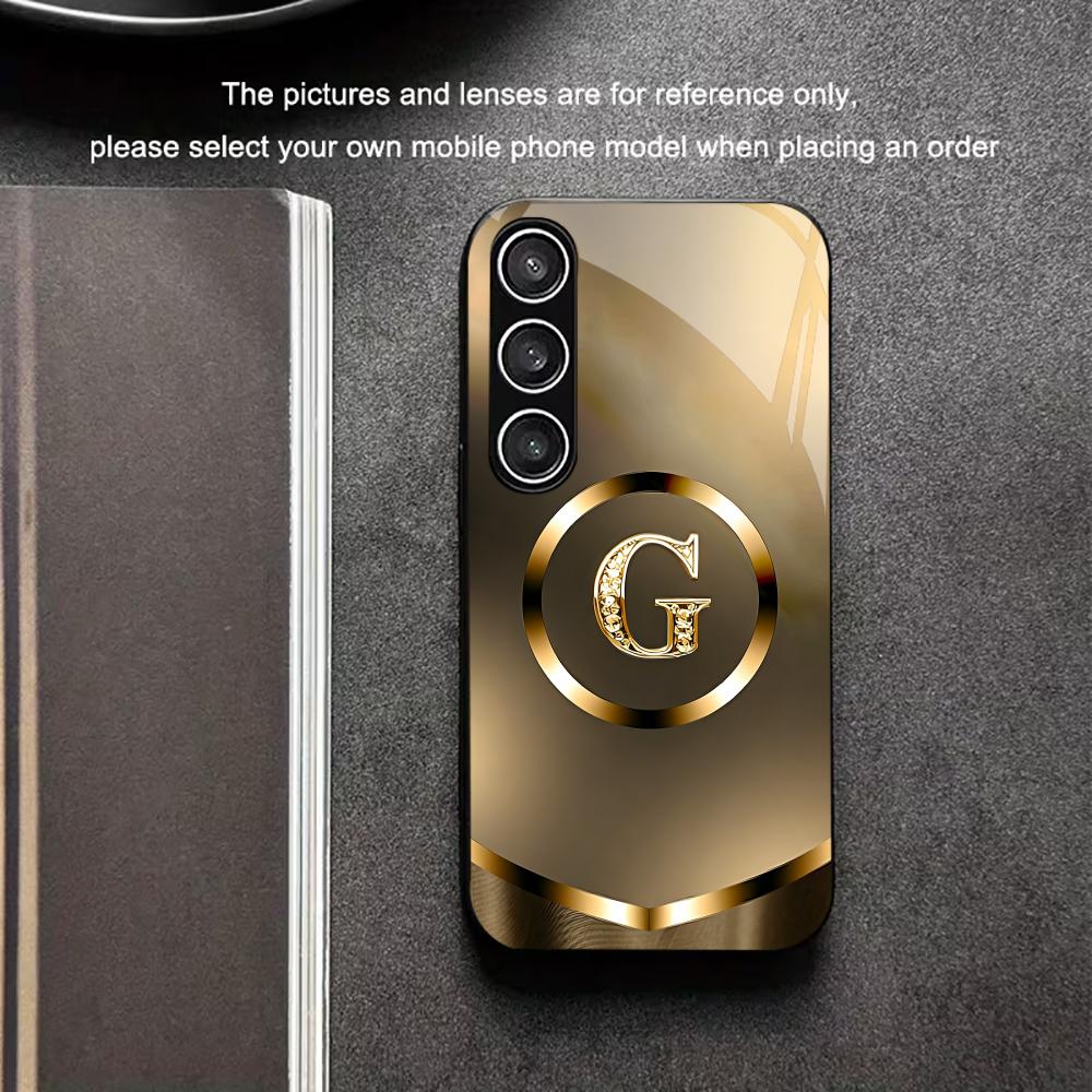 Pc Case Tempered Glass - G harfli temperli cam telefon kılıfı,