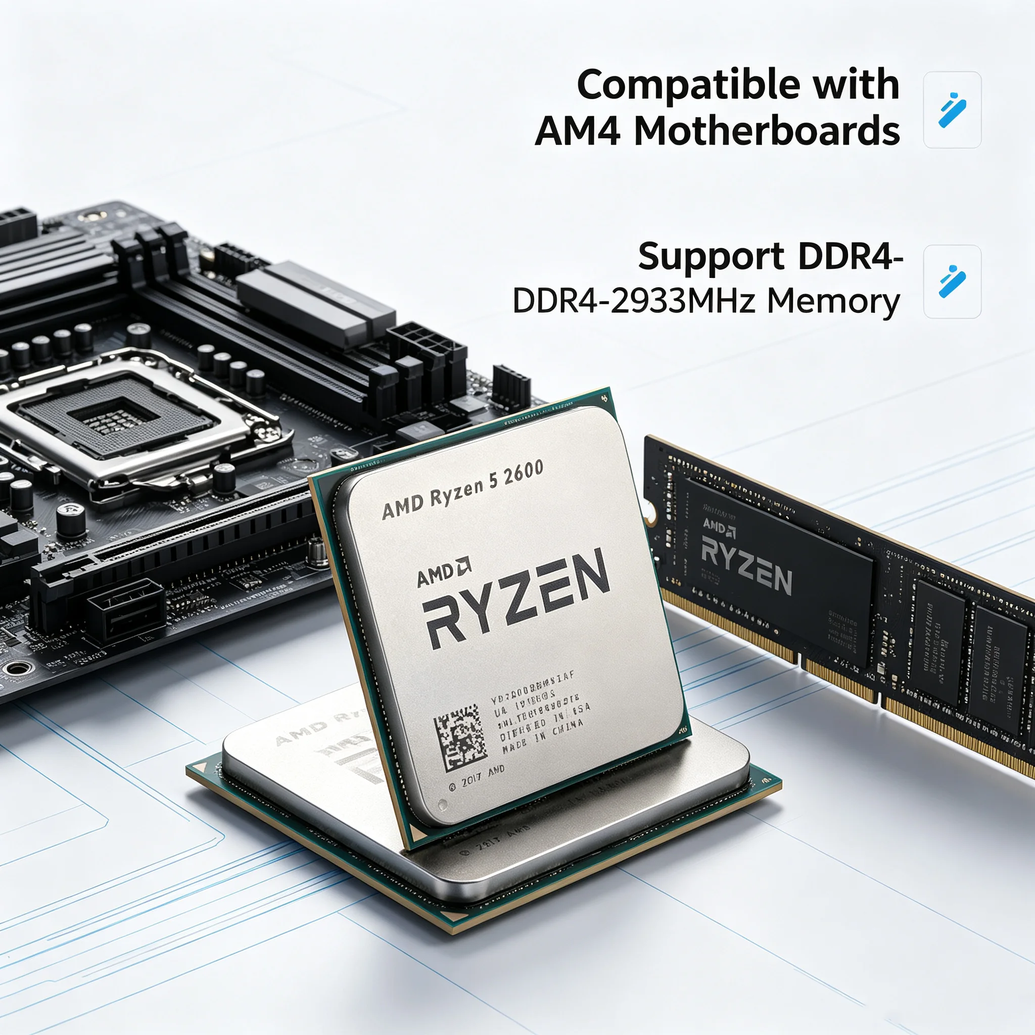 Pc Gaming Ryzen 5 - AMD Ryzen 5 2600 İşlemci 3.4GHz