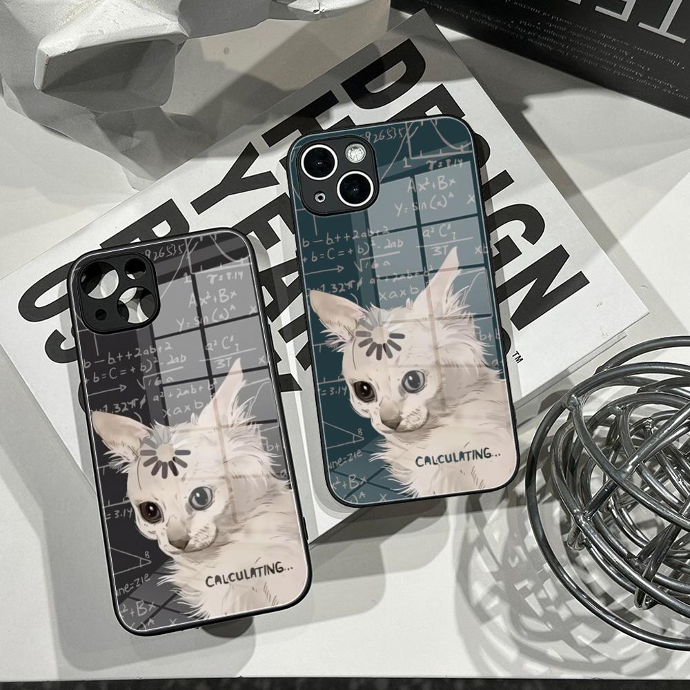 Pc Case Tempered Glass - Art Formula Kedi Grafiti Telefon Kılıfı