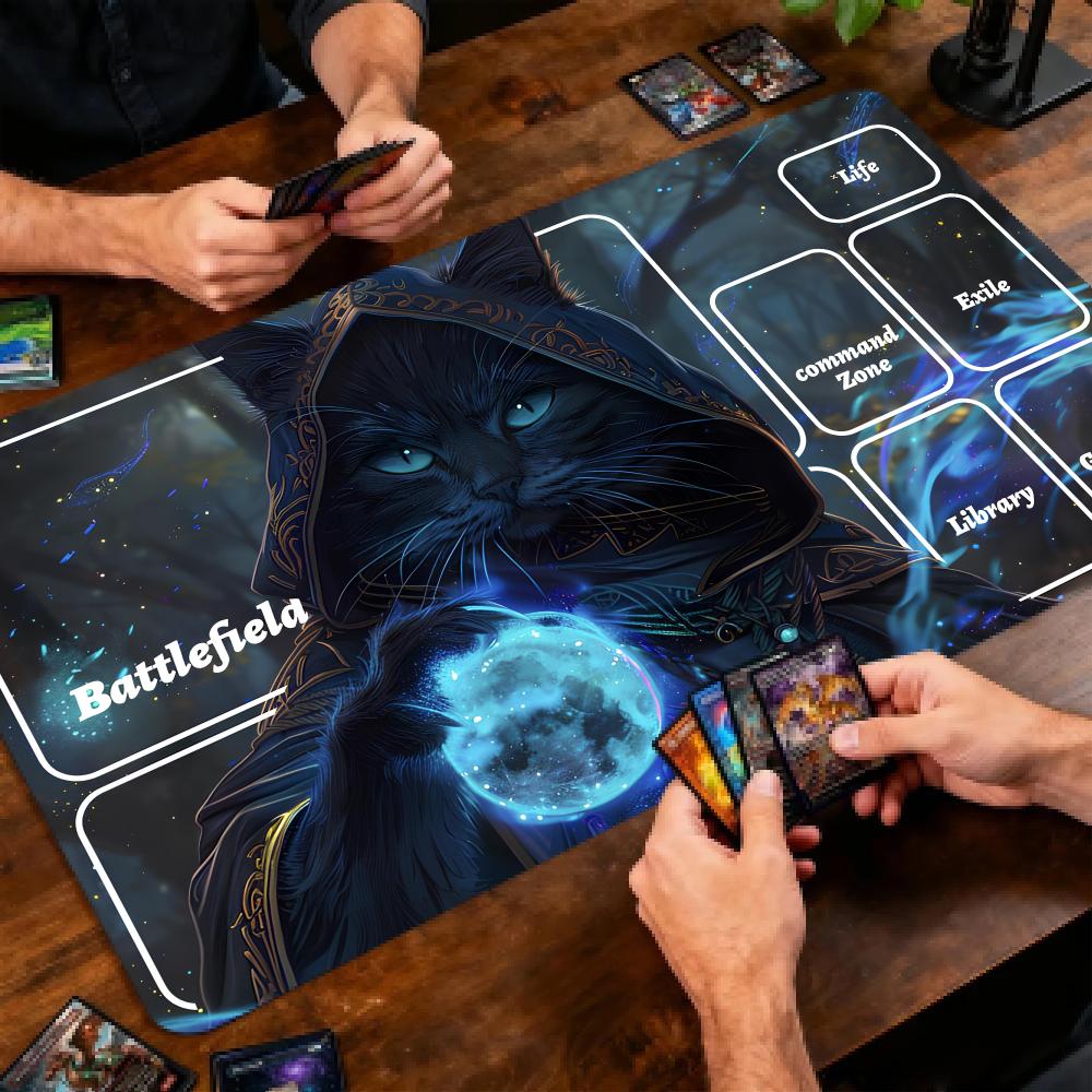 Pc Gaming Zone - Black Cat Wizard MTG Oyun Matı