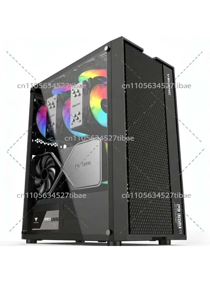 Pc Gaming High End - Cam Yan Panelli Siyah E-ATX Bilgisayar