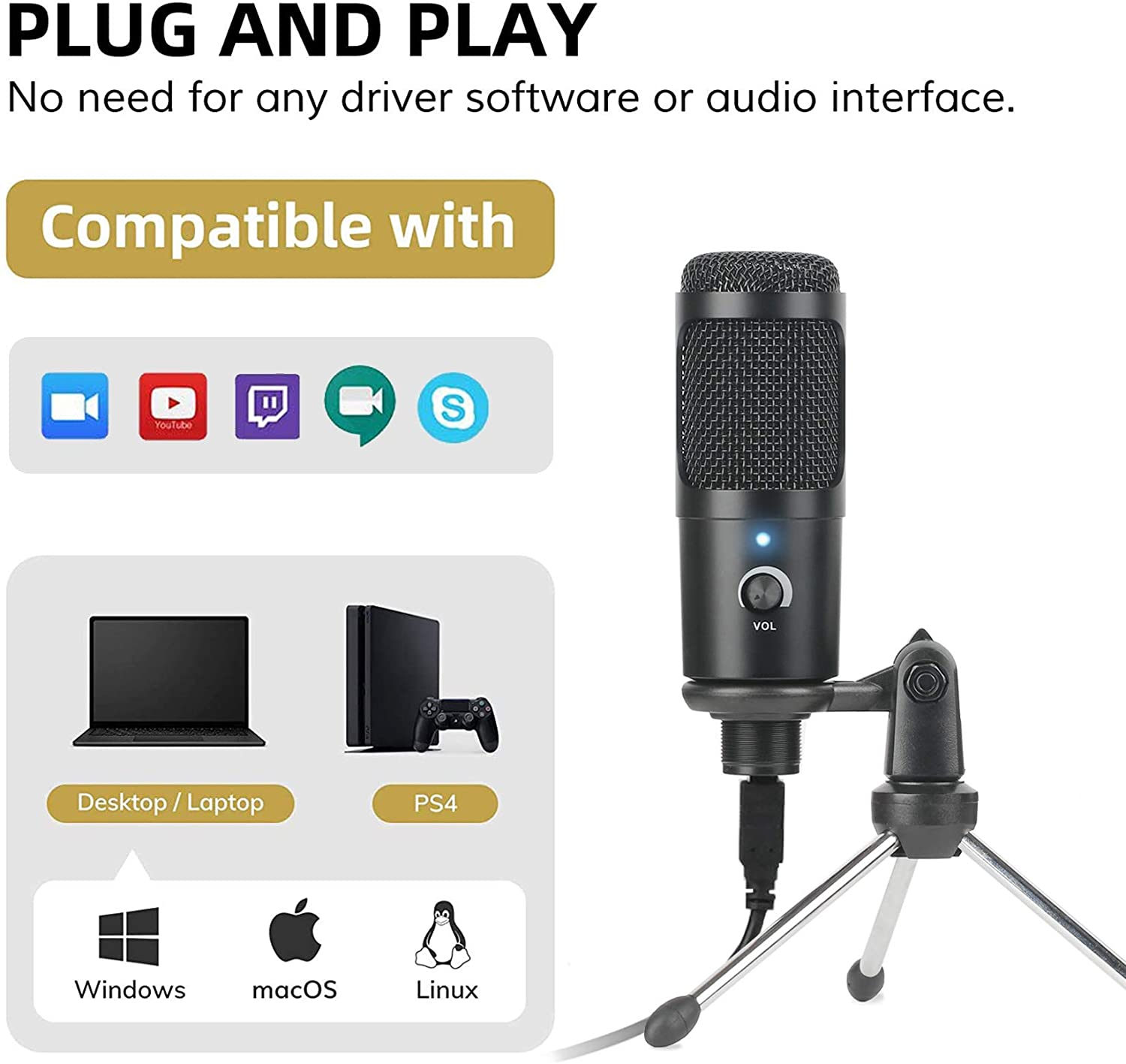 USB kondenser mikrofon kayıt m - Pc Gaming Youtube incelemesi ve fiyatı