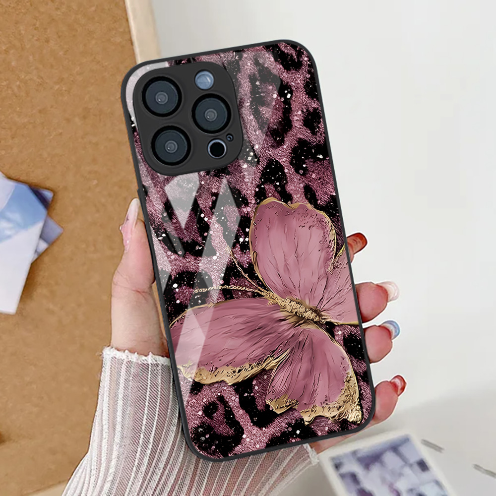 Kelebek Leopar Desenli Telefon - Pc Case Tempered Glass incelemesi ve fiyatı