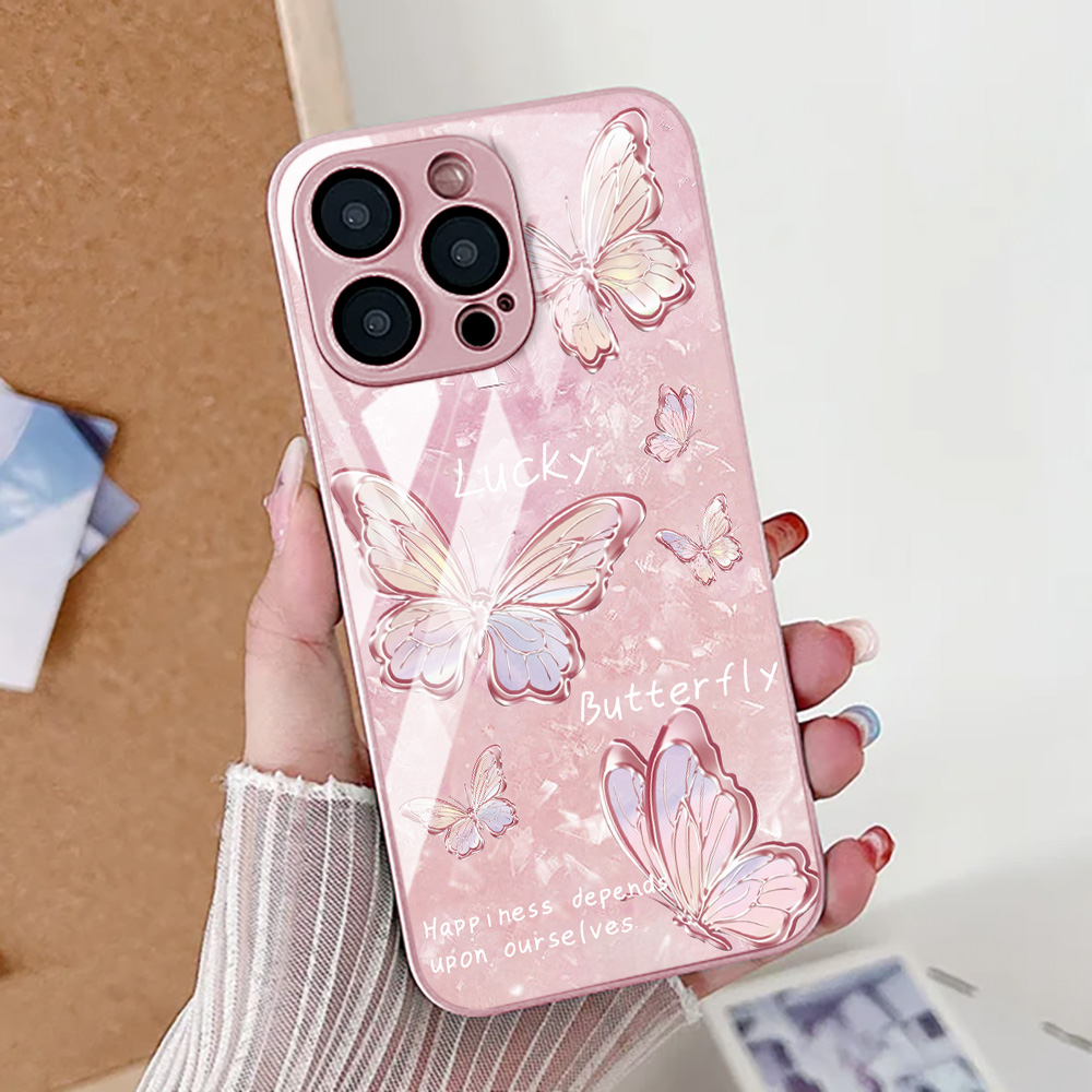 Kelebek Leopar Desenli Telefon - Pc Case Tempered Glass incelemesi ve fiyatı